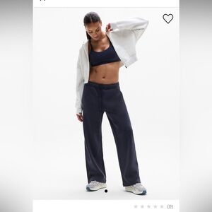 Athleta terry mid rise pant navy size m